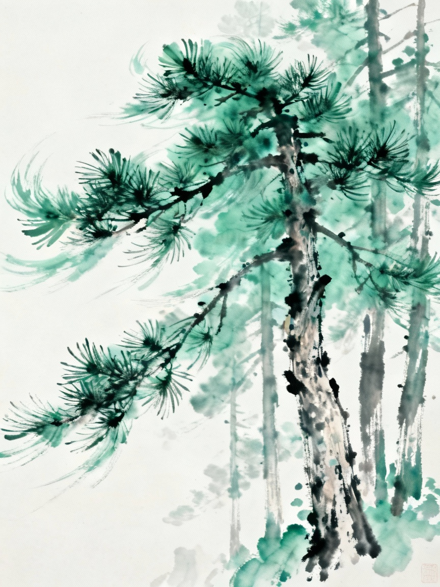 风入松色意境图