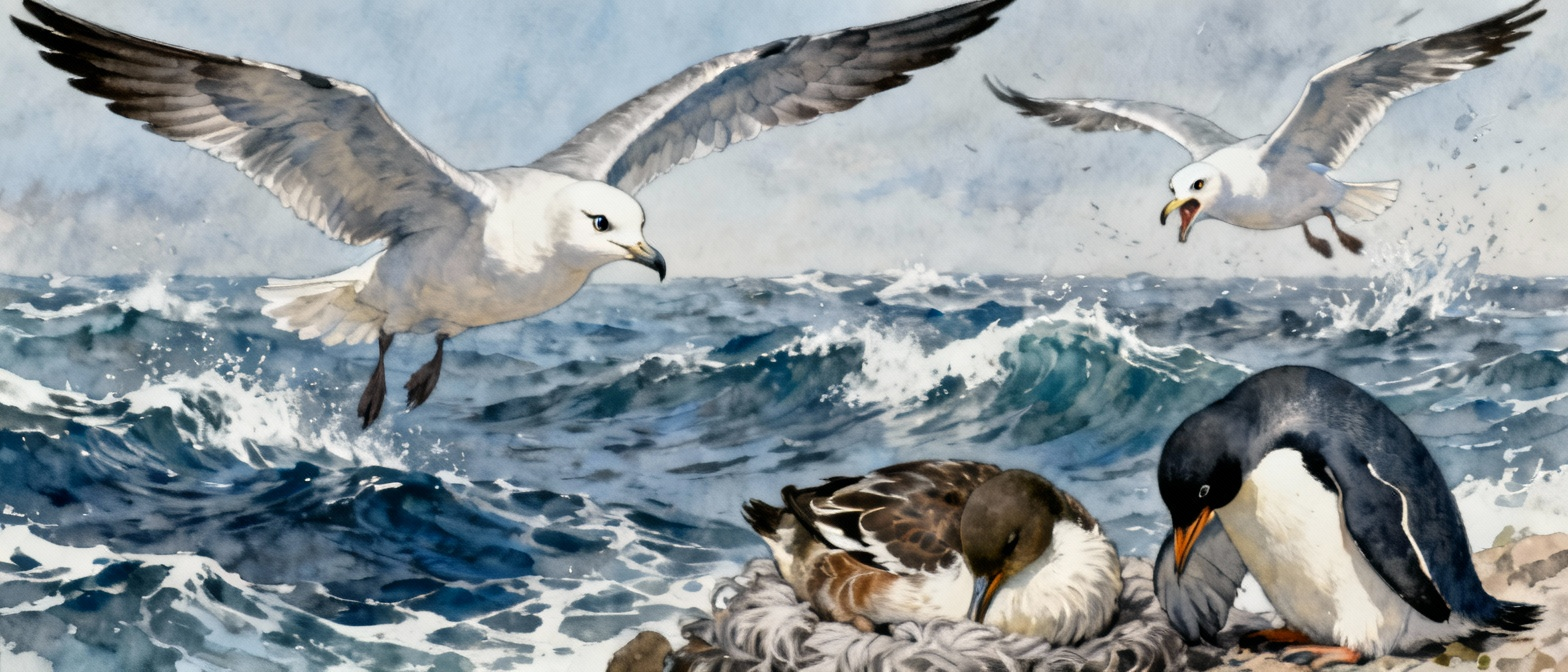 海燕与其他海鸟对比