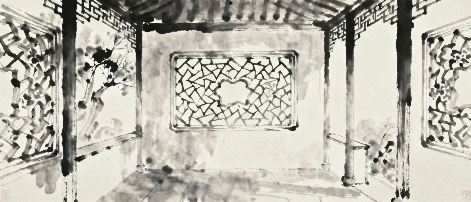 花墙廊子示意图