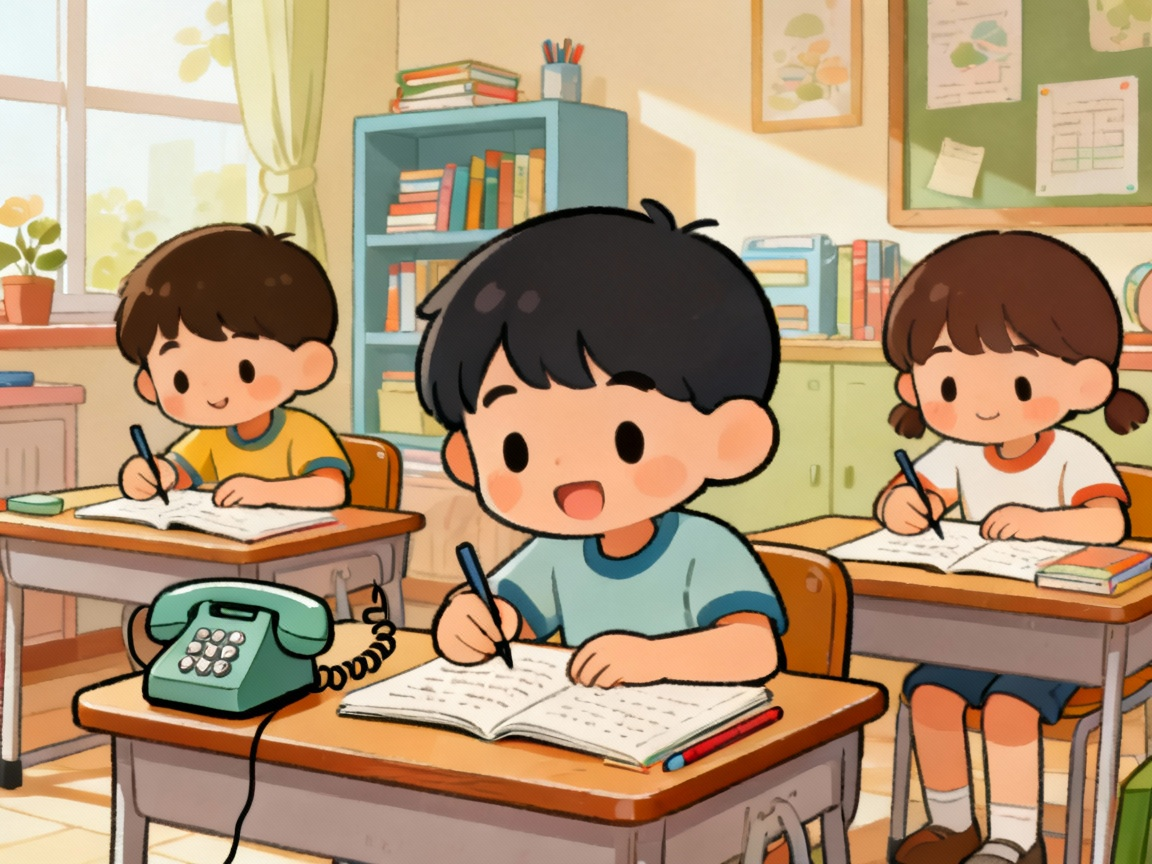 孩子们在做作业