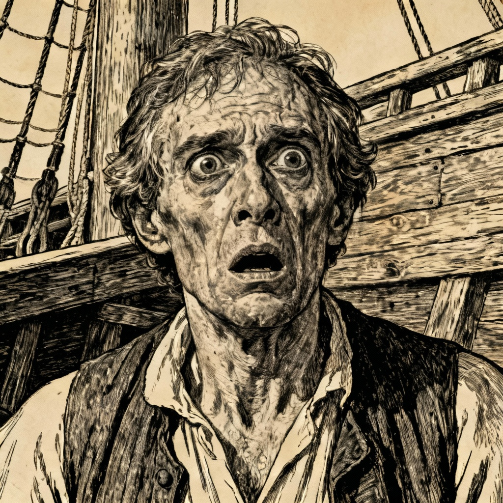 菲利普发现于勒时震惊恐慌的表情