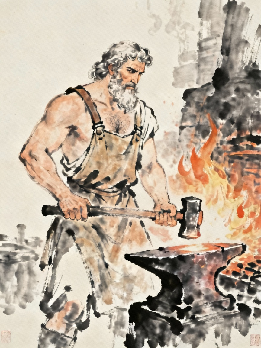 火神赫淮斯托斯的形象