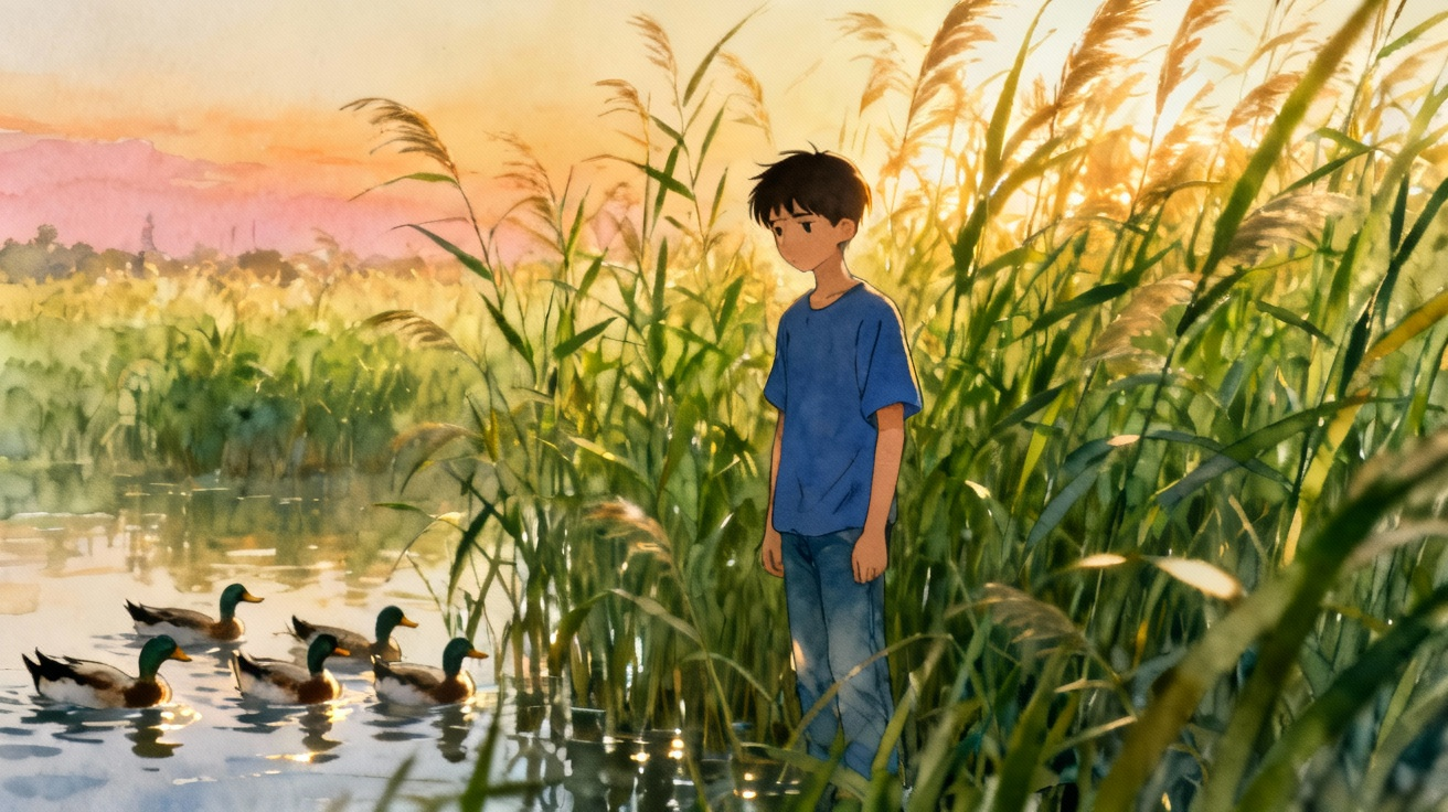 杜小康独自放鸭