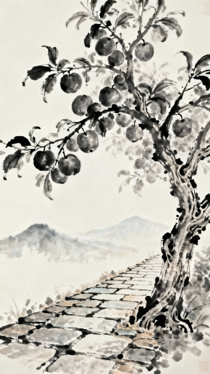 道旁李树