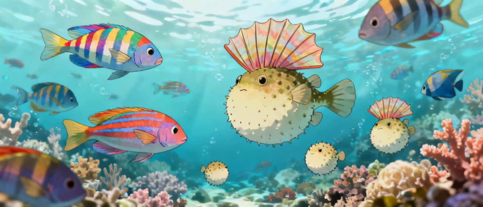 海底各式各样的鱼群