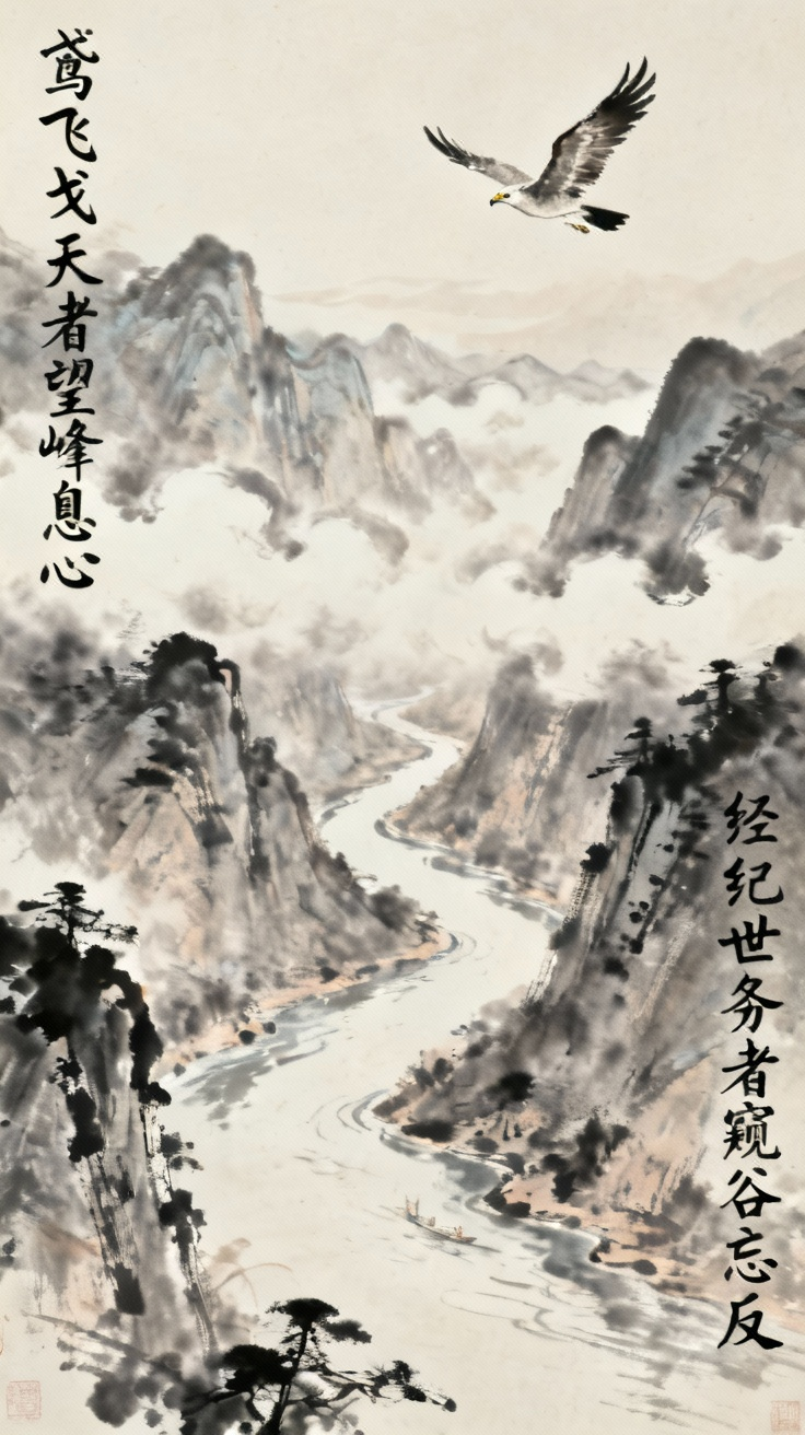 富春江幽深山谷，令人忘返