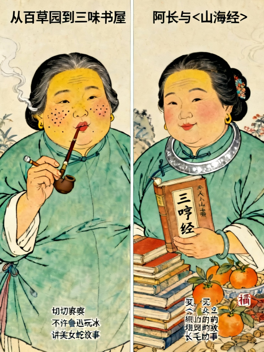 鲁迅笔下的阿长形象对比图