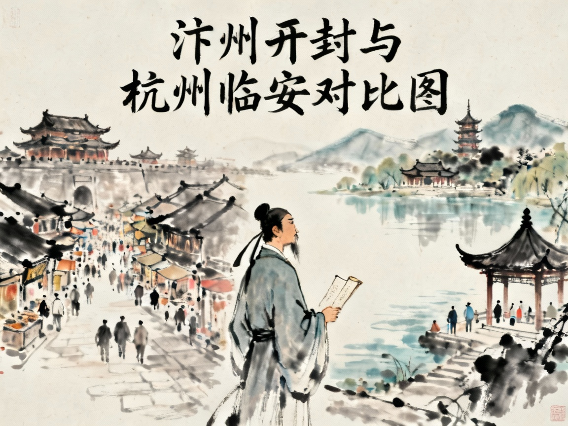 对比汴州开封和杭州临安两座古城