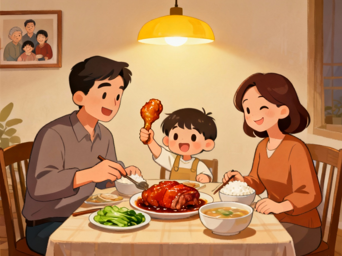家庭晚餐场景