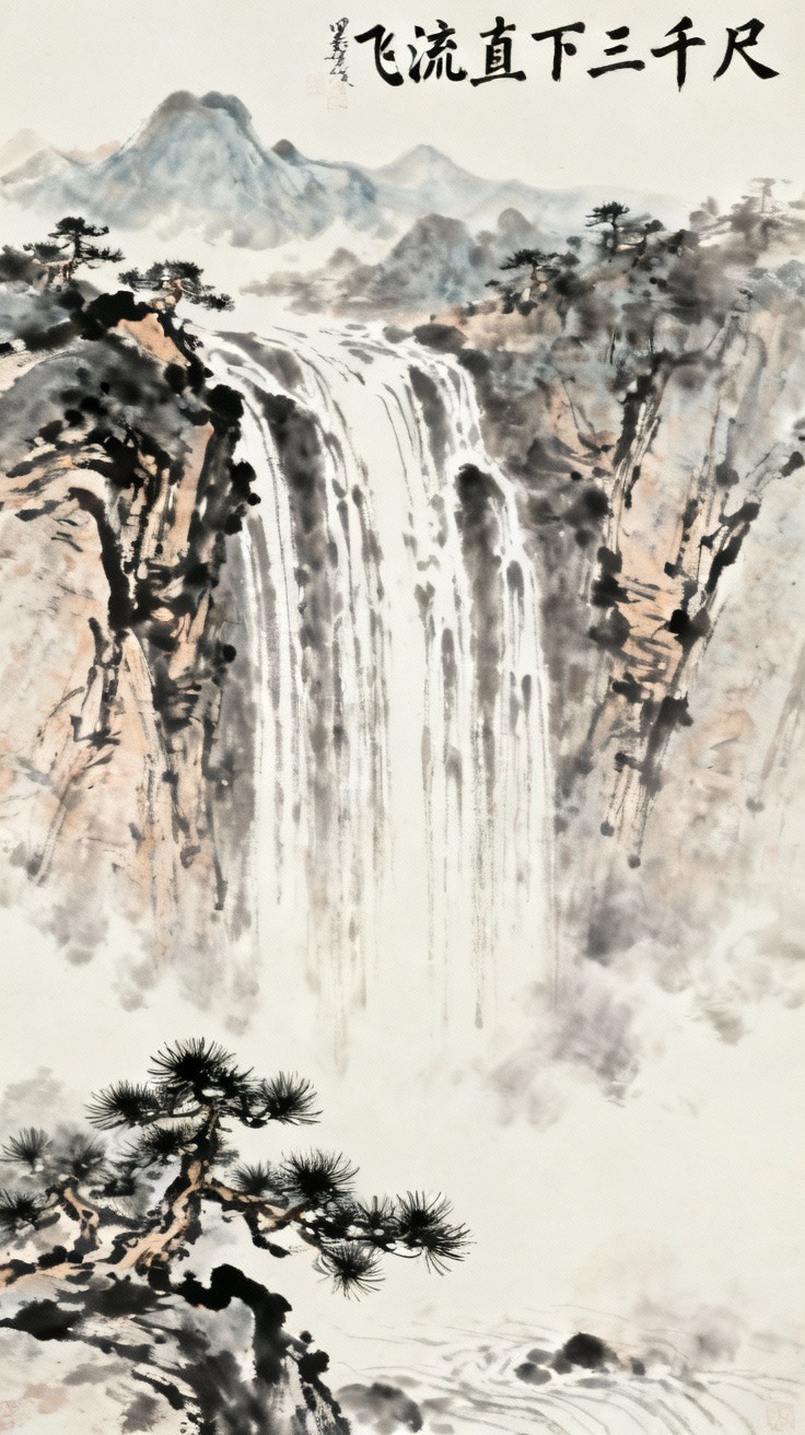 飞流直下三千尺