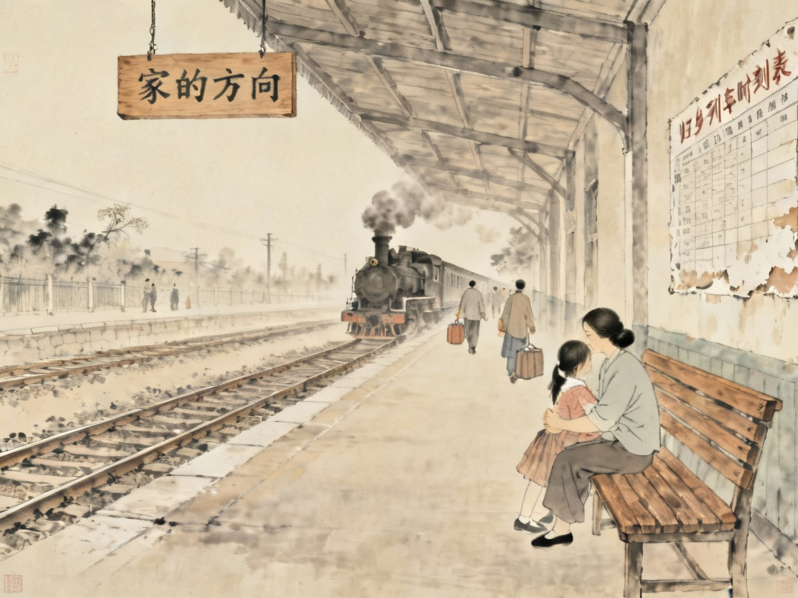 温馨的火车站背景