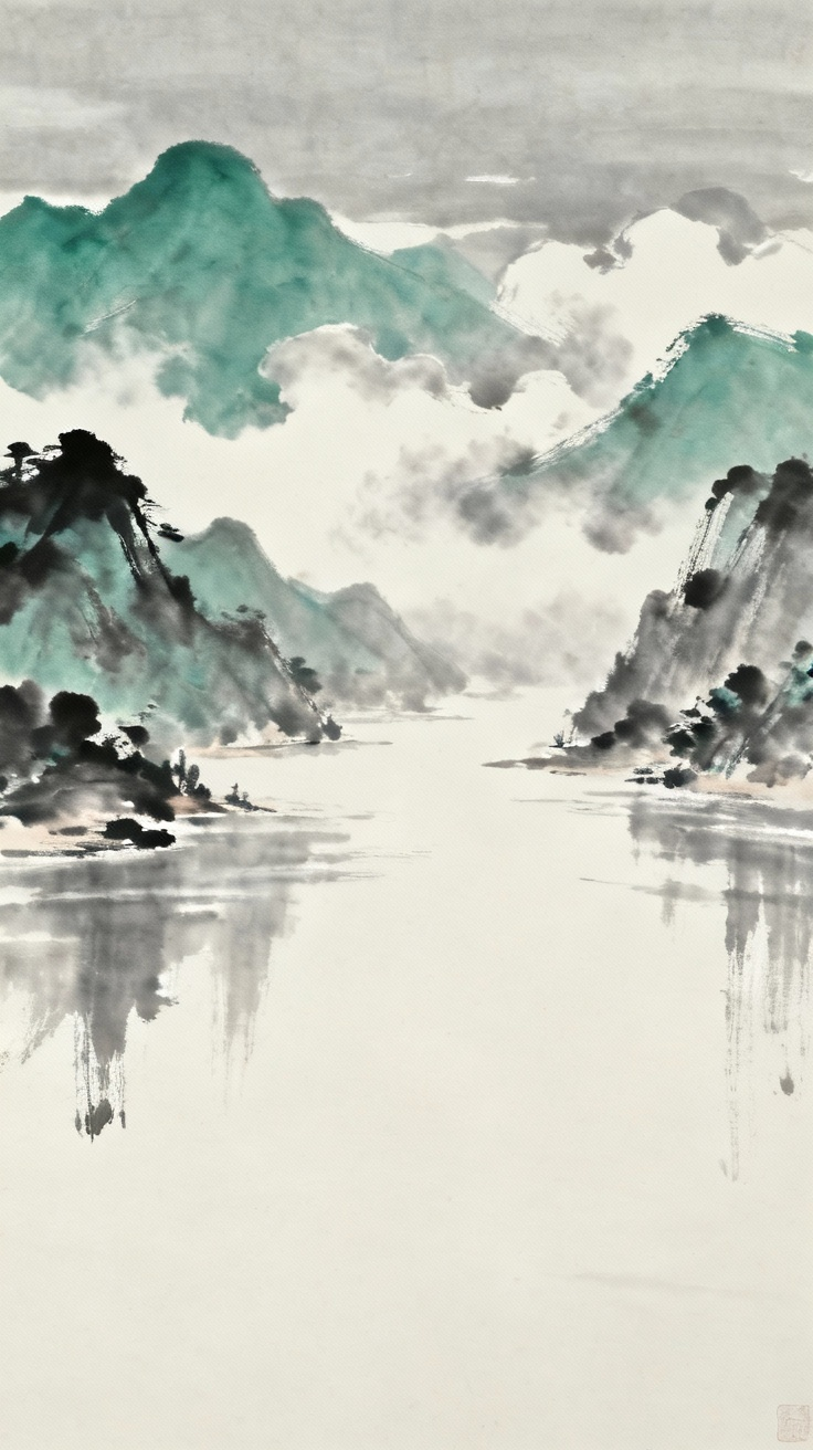 富春江山水，风烟俱净，天山共色