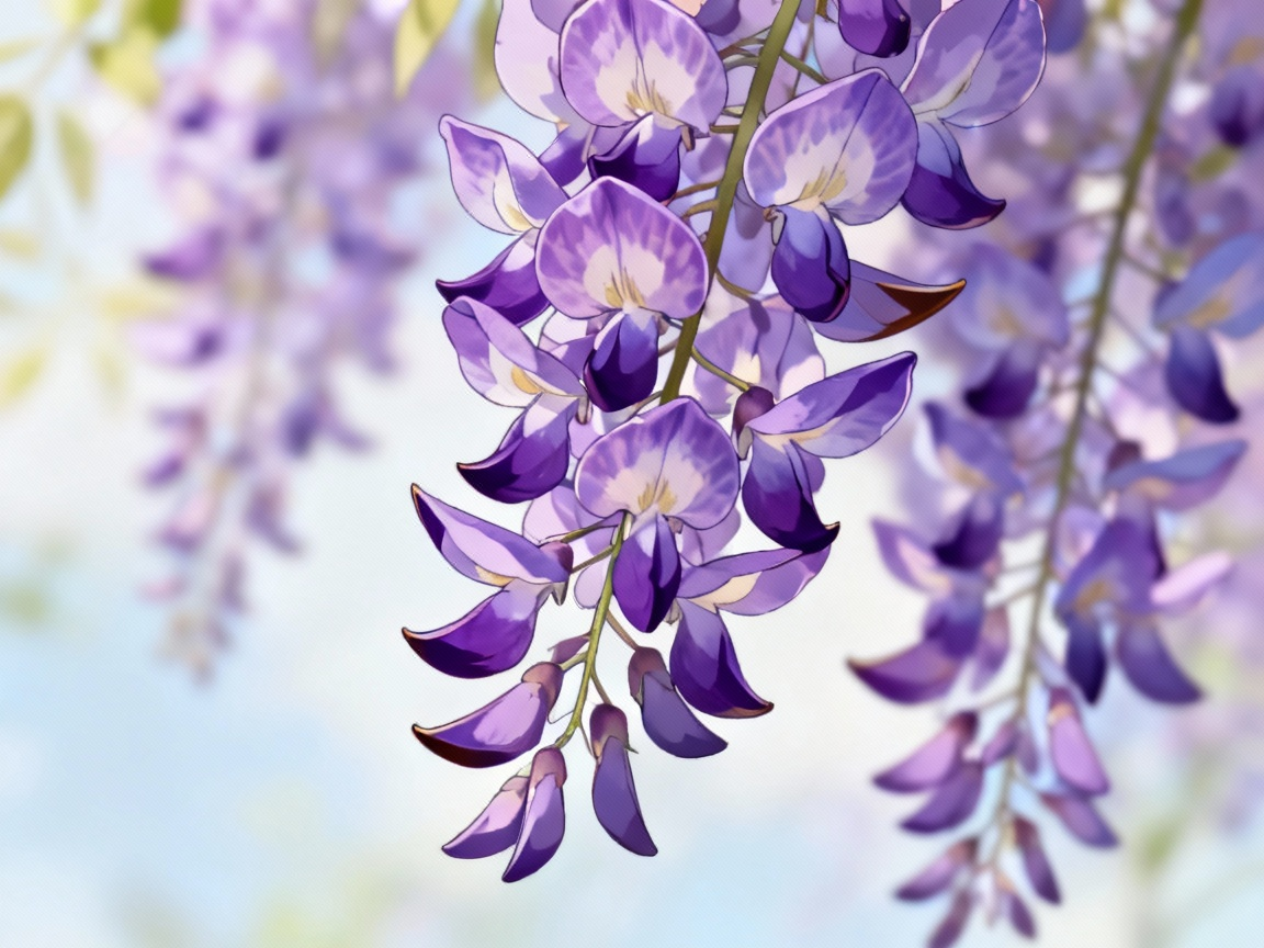 紫藤萝花细节特写