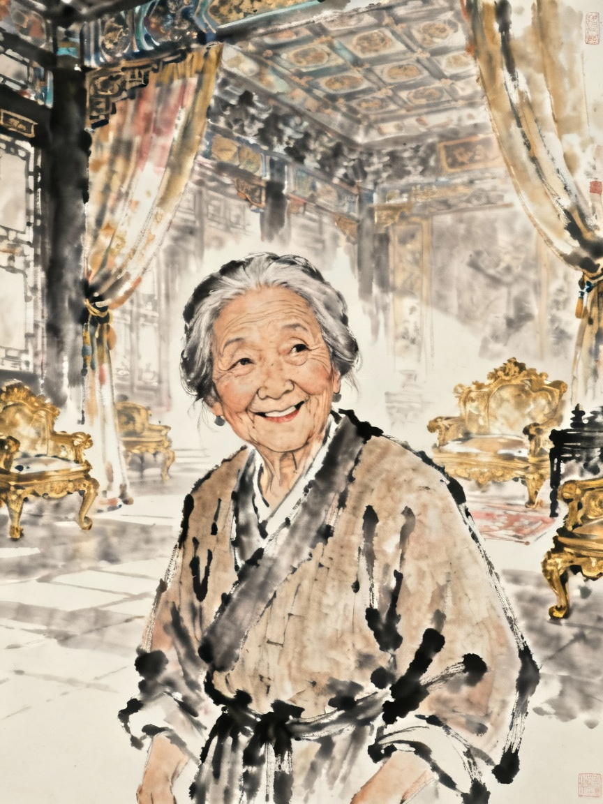 刘姥姥复杂心理背景图