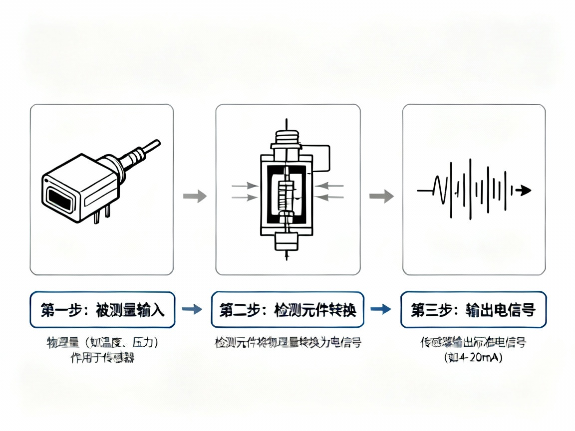 传感器工作原理流程图