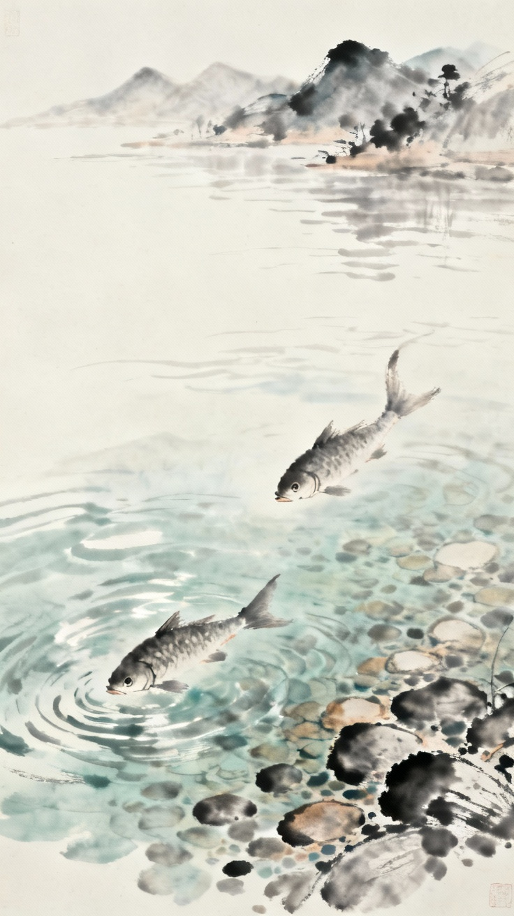 富春江清澈见底的江水，游鱼细石清晰可见