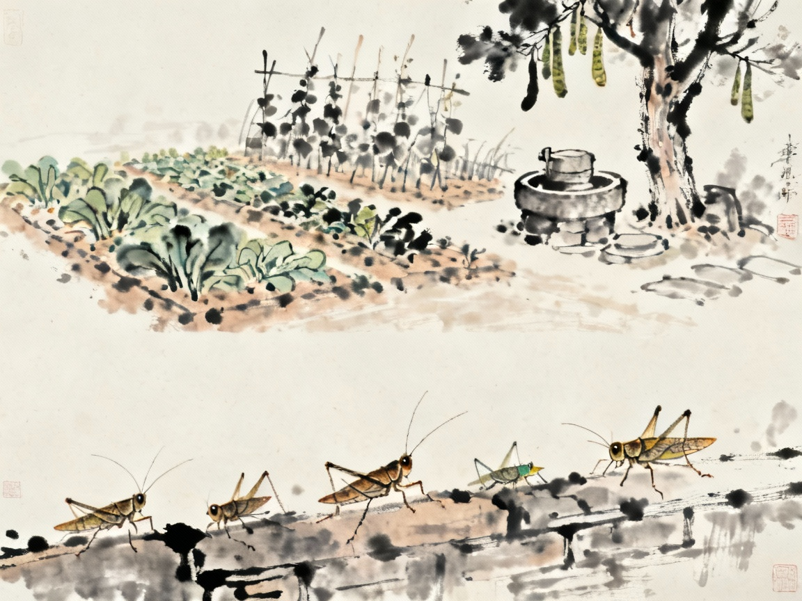 百草园景物描写示意图