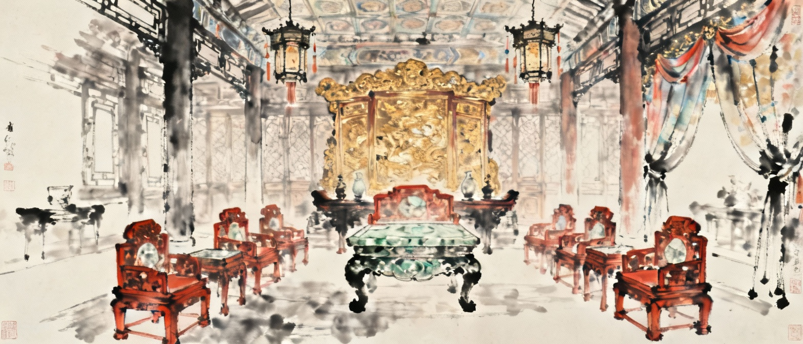 贾府室内奢华场景