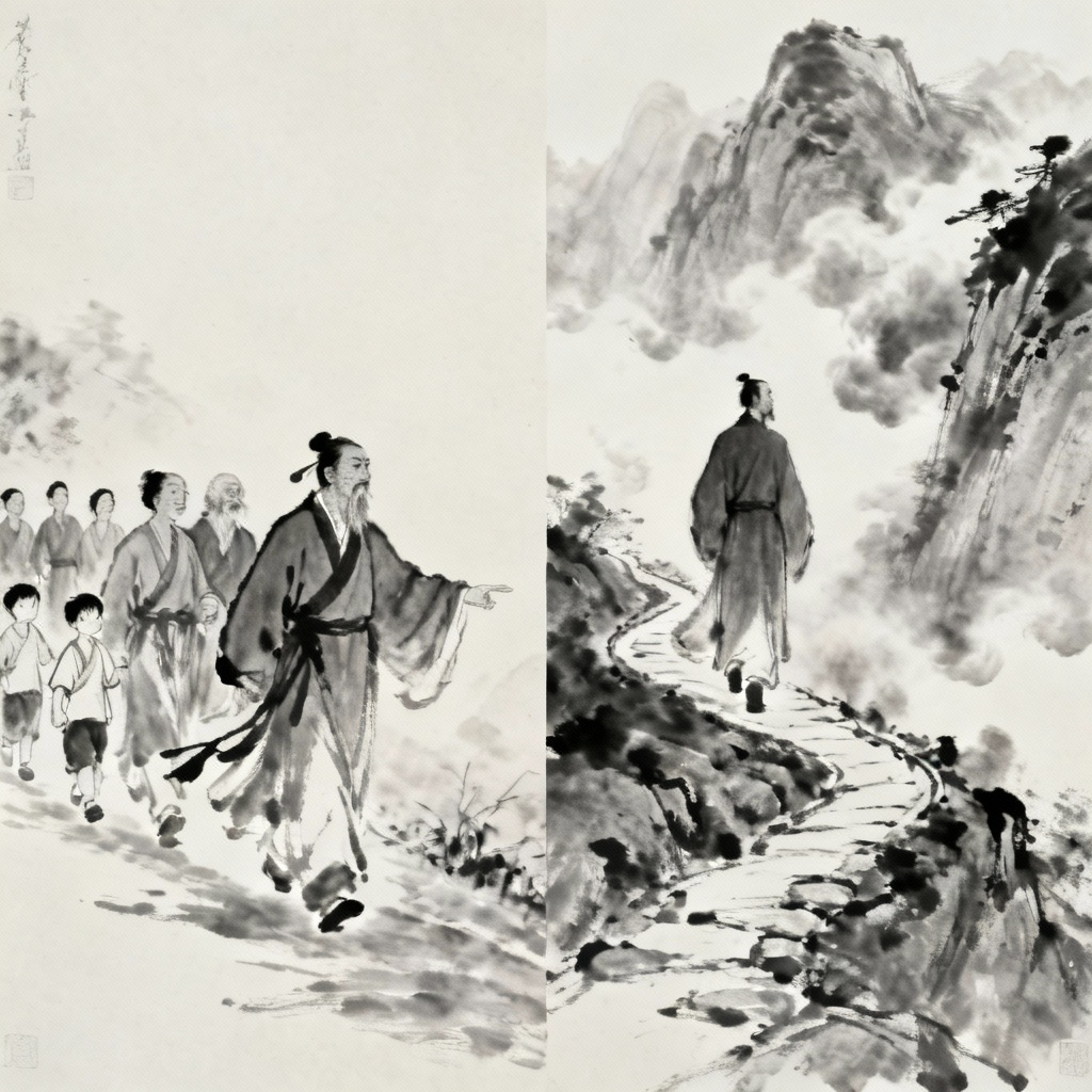 得志与不得志的对比场景